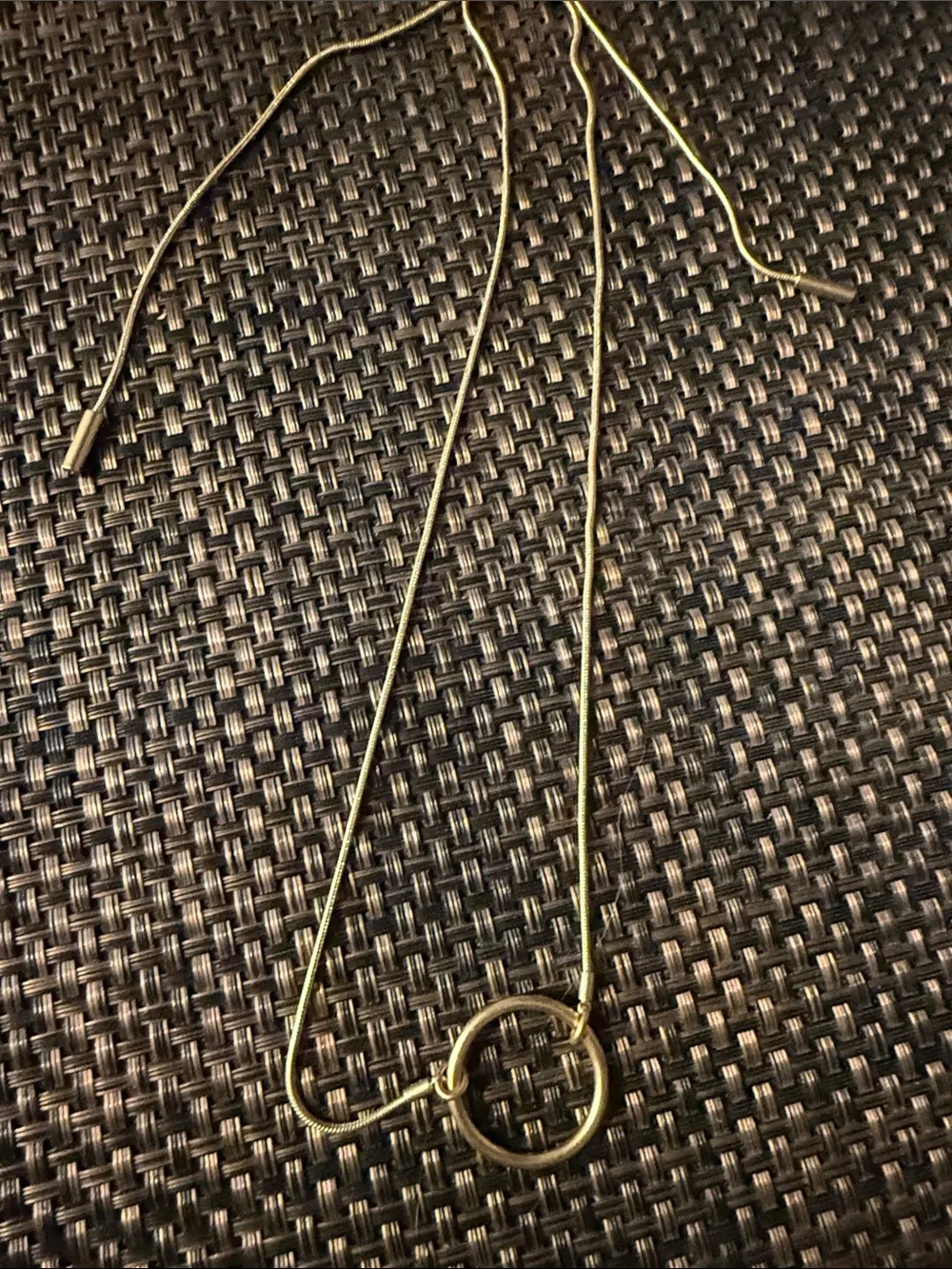 Madewell Gold Open Circle Pendant Necklace